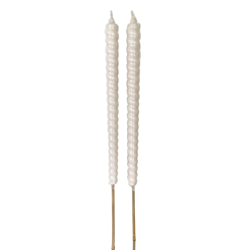 2-Pack White Citronella Candle Torch, 45"