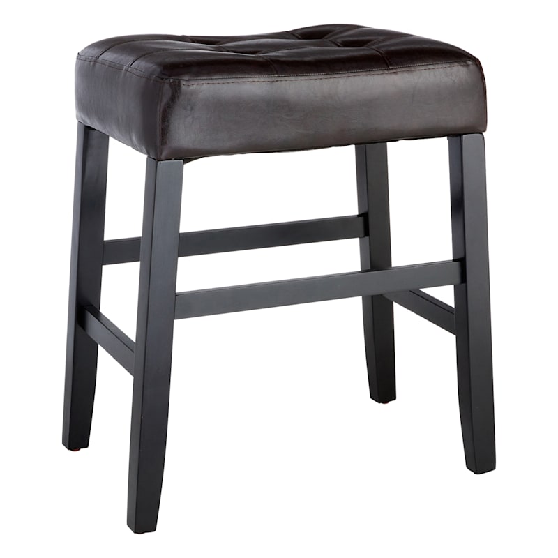 Providence Madison Black Faux Leather Counter Stool, 24"