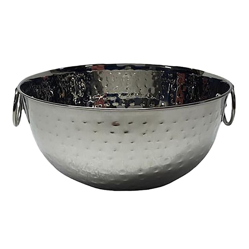 Silver Hammered Bowl L