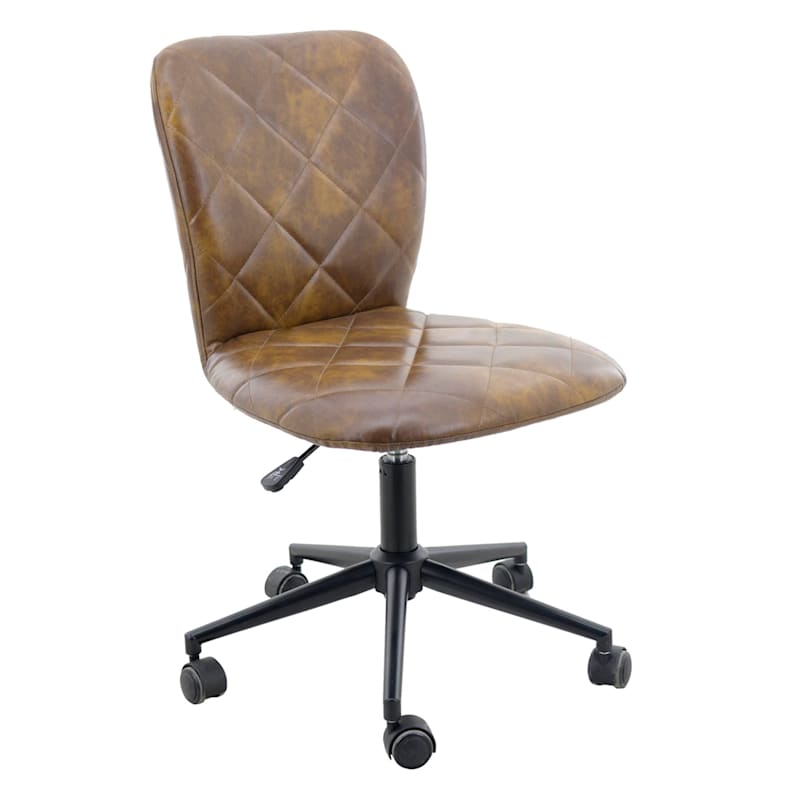 Honeybloom Quinton Quilted Faux Leather Office Chair