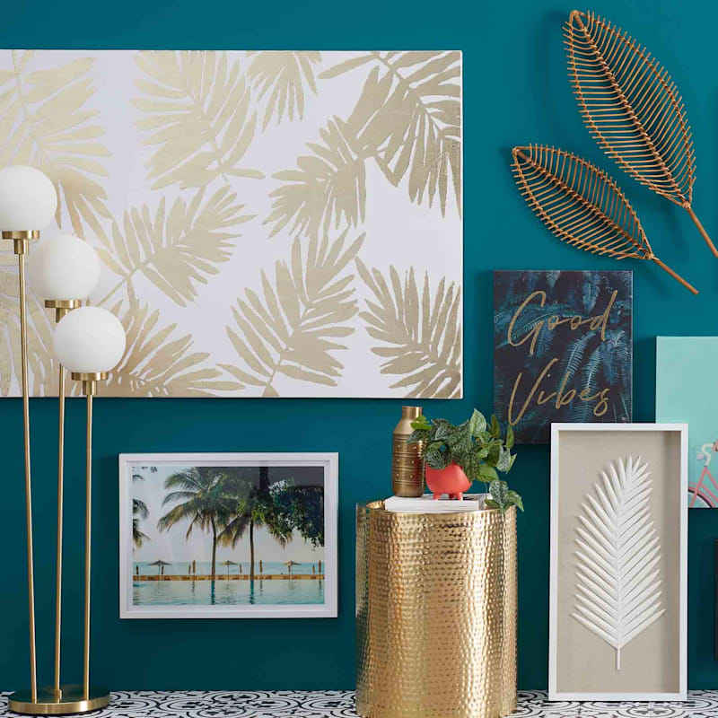 Golden Palm Canvas Wall Art, 60x40