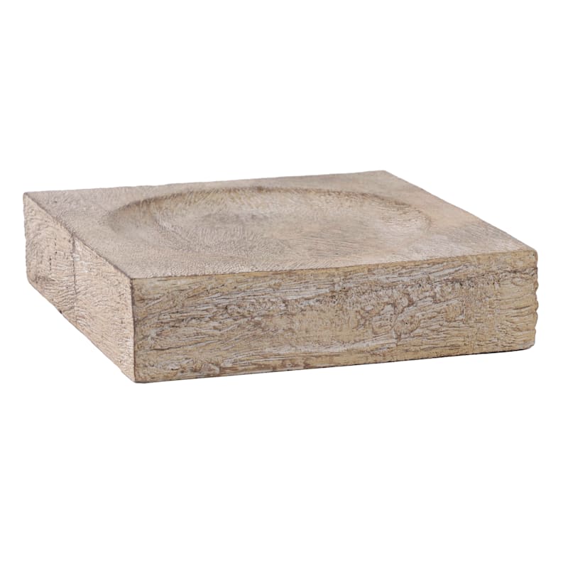 Tracey Boyd Wood Candle Plate, 5"