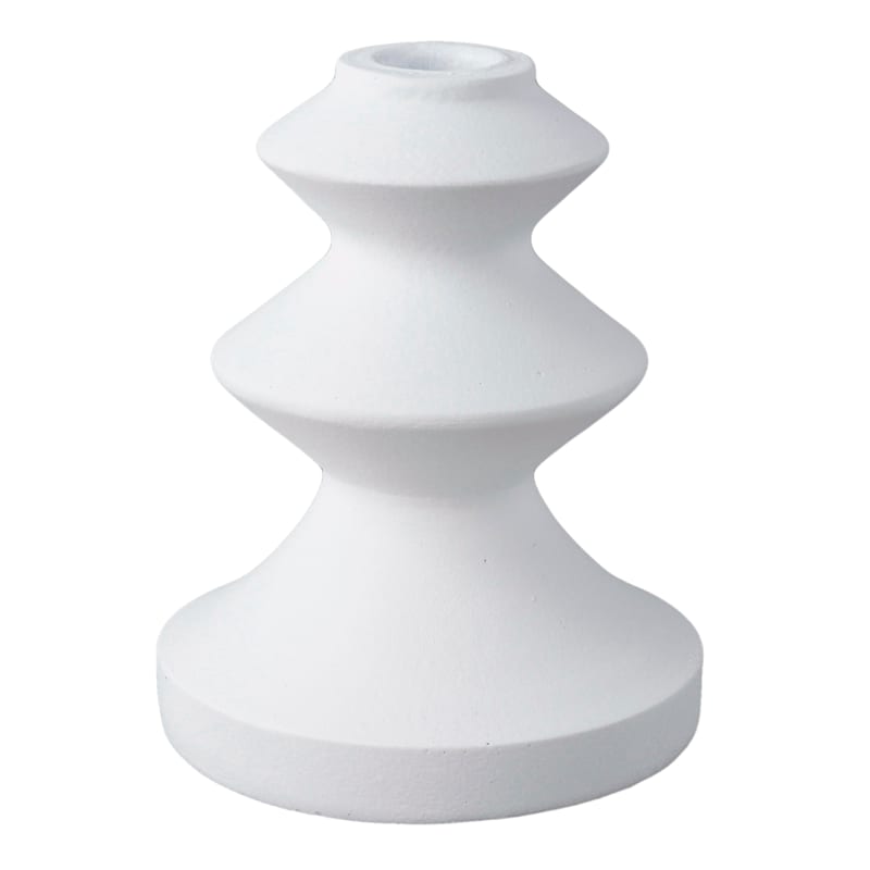 Tracey Boyd White Taper Candle Holder, 5.5"