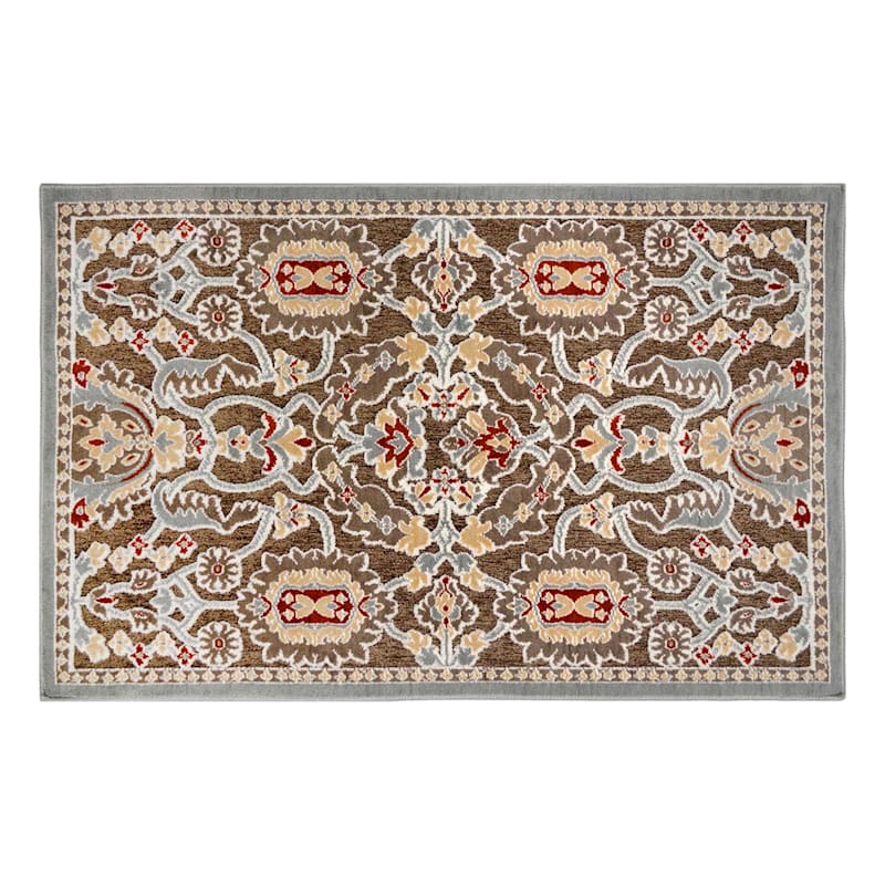Arrington Spice Red & Taupe Medallion High & Low Accent Rug, 2x4