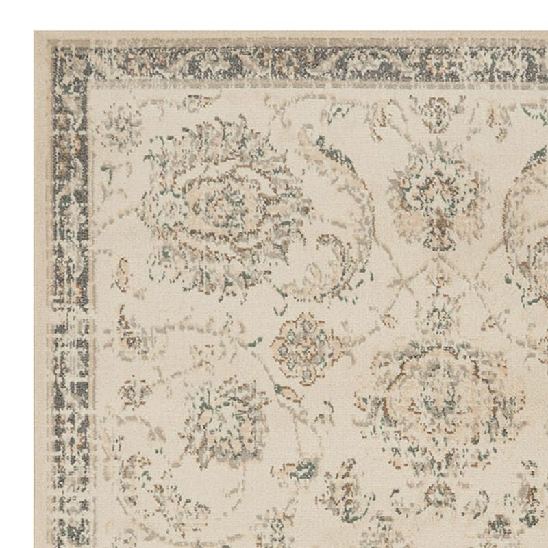 (D384) Norwich Traditional Ivory & Beige Area Rug, 5x7