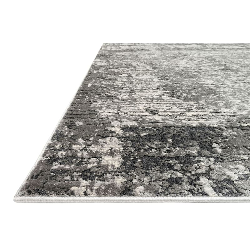 (B528) Holden Abstract Grey Accent Rug, 3x5