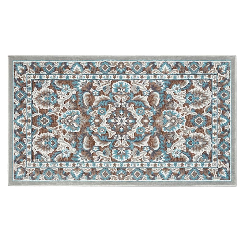 Arrington Olive & Gray Floral High & Low Accent Rug, 2x4