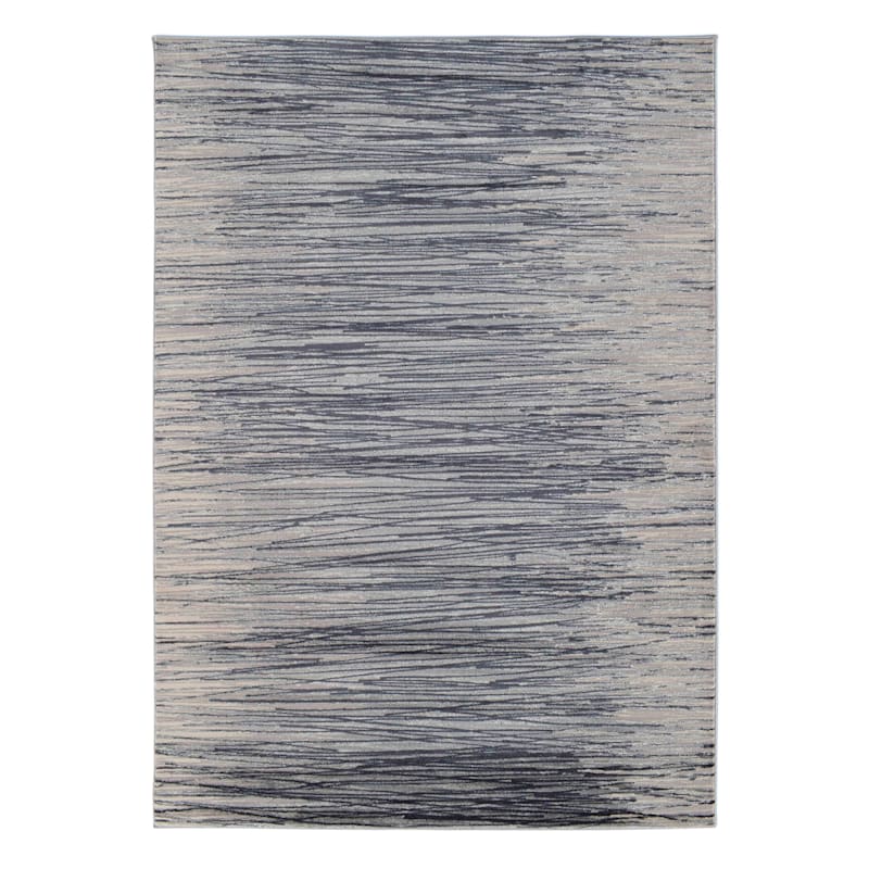 (B550) Soft Gray Ombre Design Area Rug, 7x10