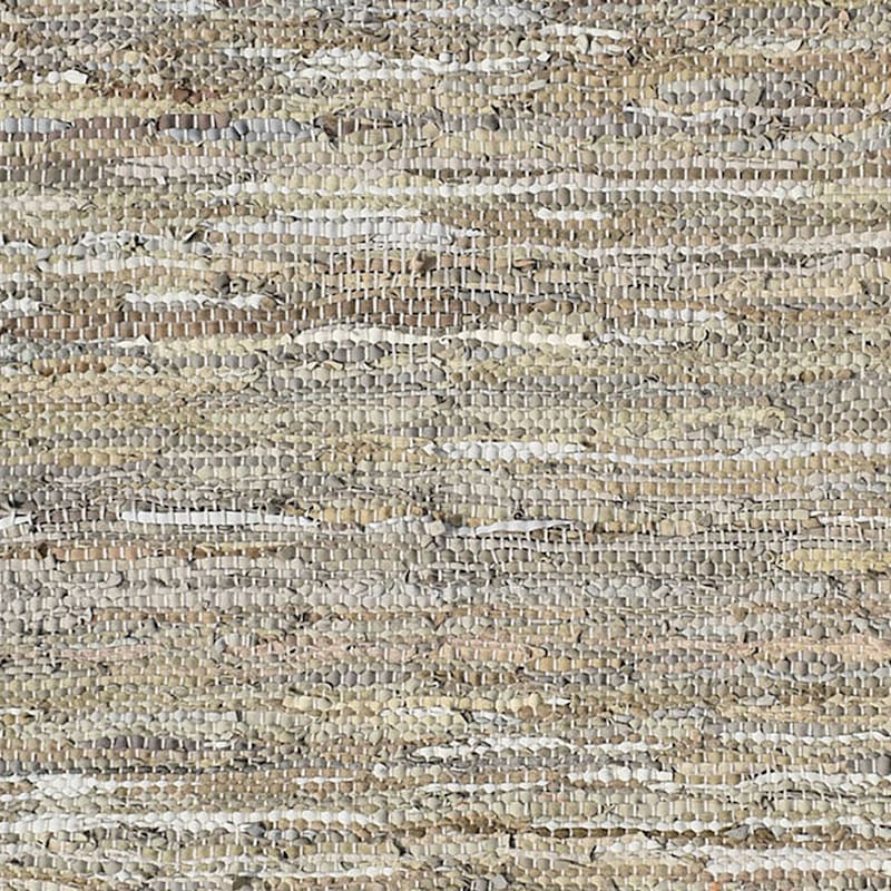 (B552) Woven Sand Leather Cotton Rug Bi20, 3x5
