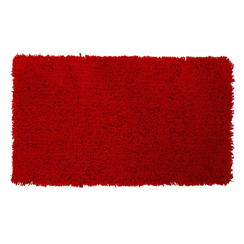 Accent Solid Red Thick Pile Shag, 2x4