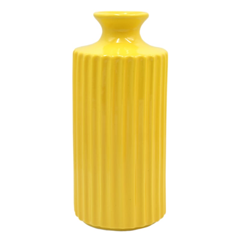Tracey Boyd Yellow Ceramic Vase, 10"