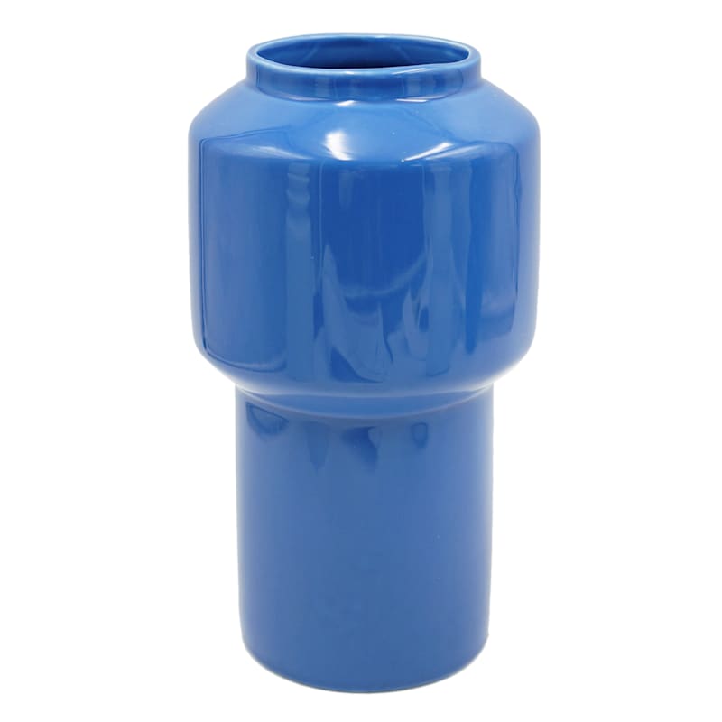 Tracey Boyd Blue Ceramic Vase, 10"
