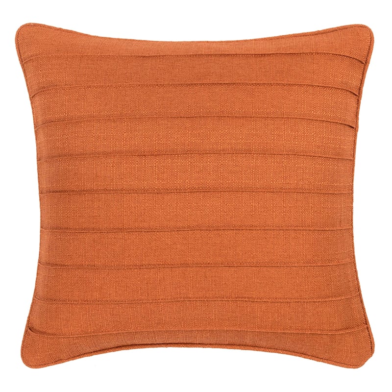 Dynasty Tangerine Pintuck Throw Pillow, 20"