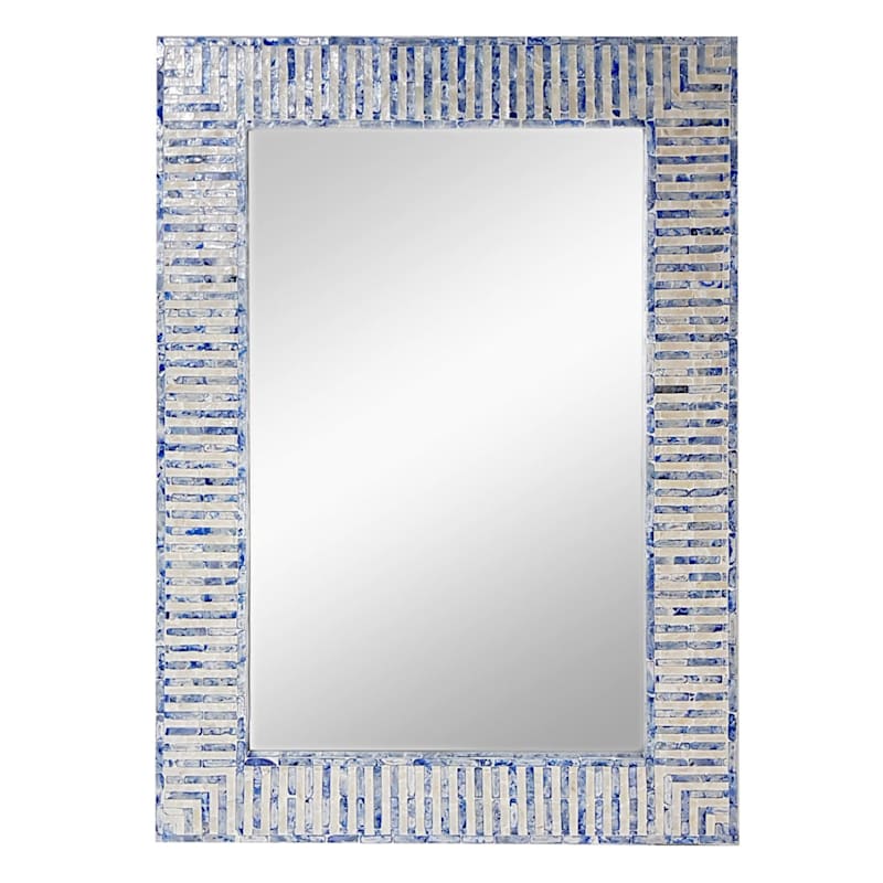 Mother of Pearl Photo Frame 4x6 Picture Frame Blue and White Frame