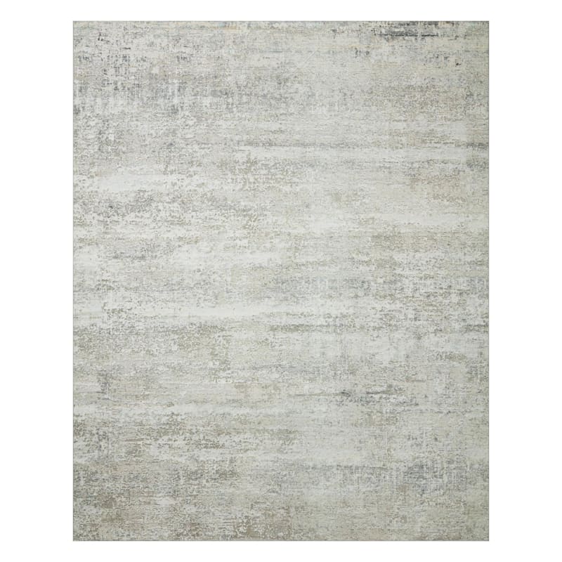 (D575) Freya Grey Modern Washable Area Rug, 8x10