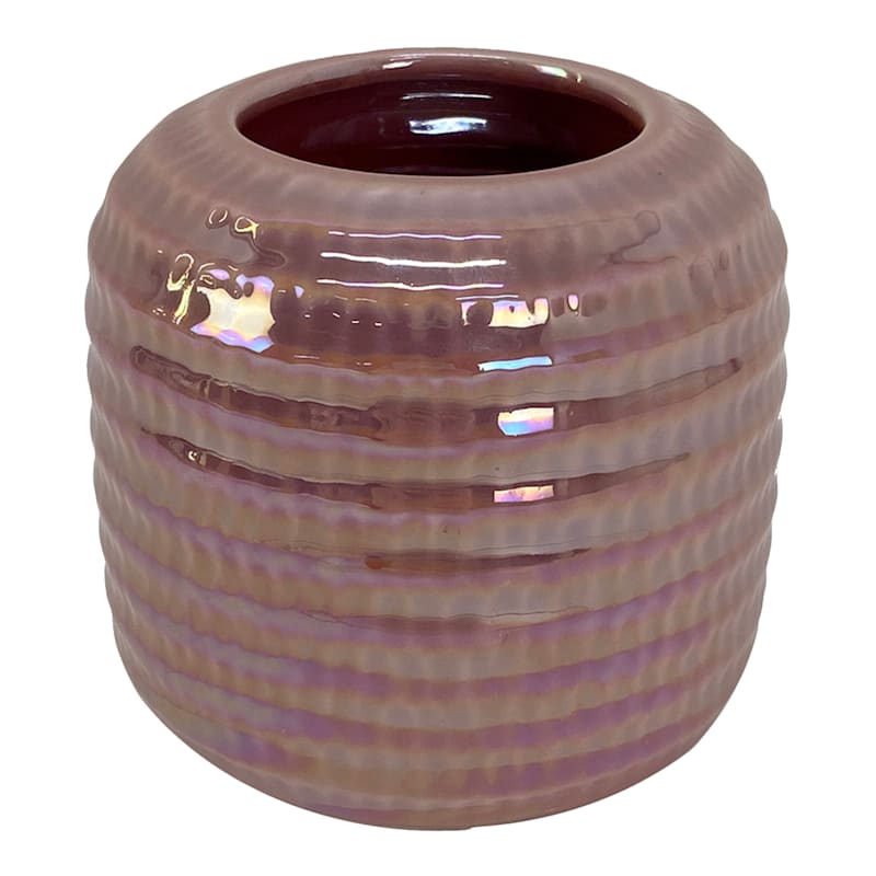 Laila Ali Purple Ceramic Vase, 4.5"