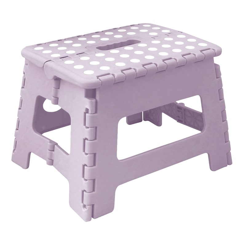 Heritage- 9In Foldable Step Stool- Orchid Hush