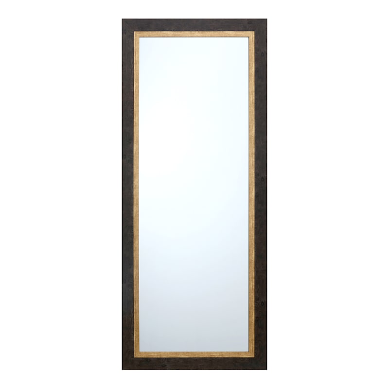 Black & Gold Framed Wall Mirror, 24x58