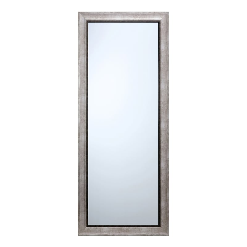Grey & Black Framed Wall Mirror, 24x58