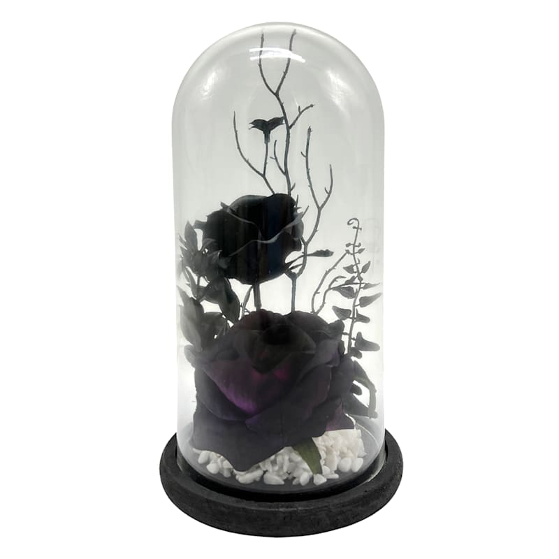 Apothecary Black Floral Halloween Arrangement, 10" | At Home