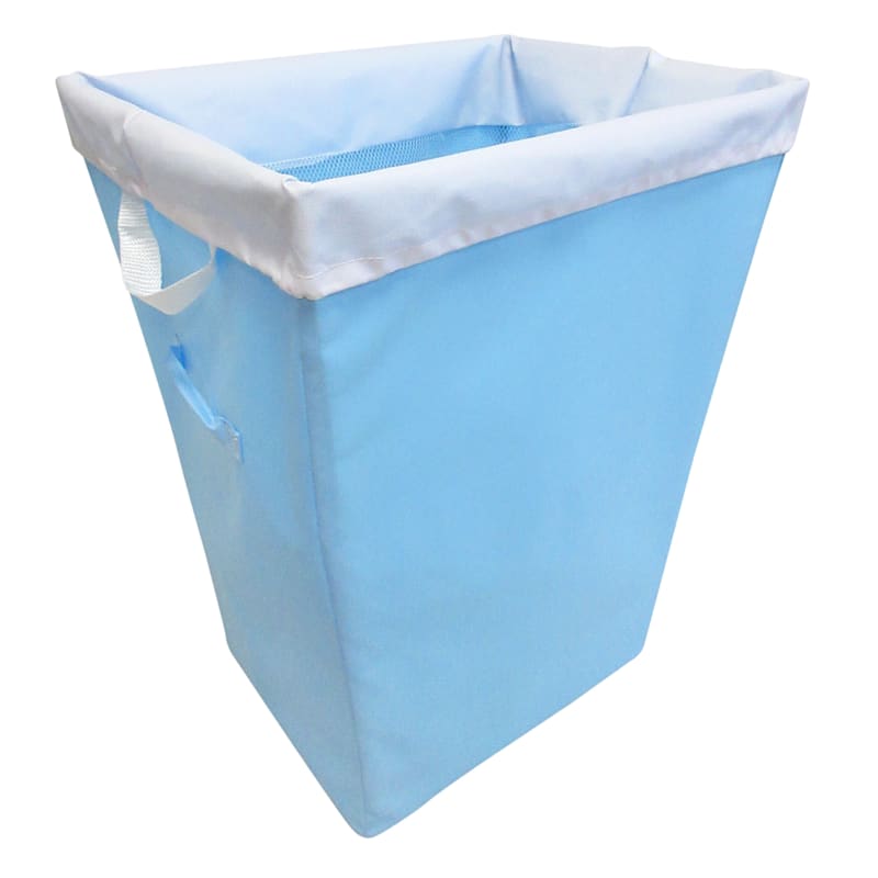 Tapered Laundry Hamper with Removable Liner, Cool Blue