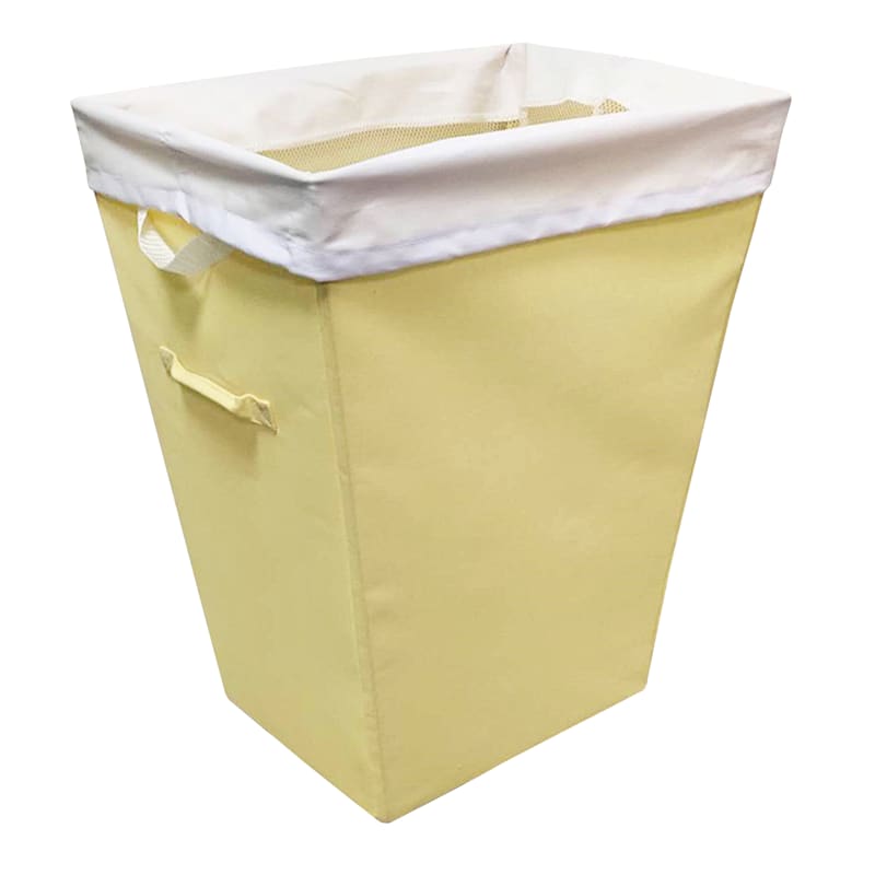 Tapered Banana Yellow Rectangle Laundry Hamper with Liner, 22"