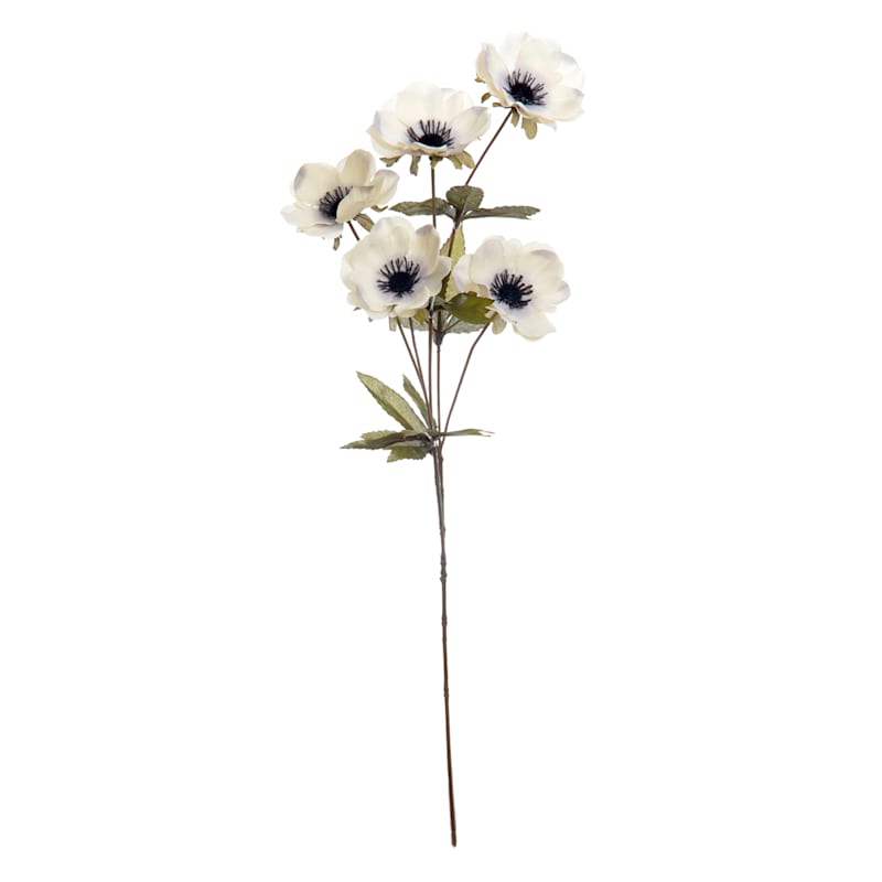 White Anemone Floral Spray, 26"