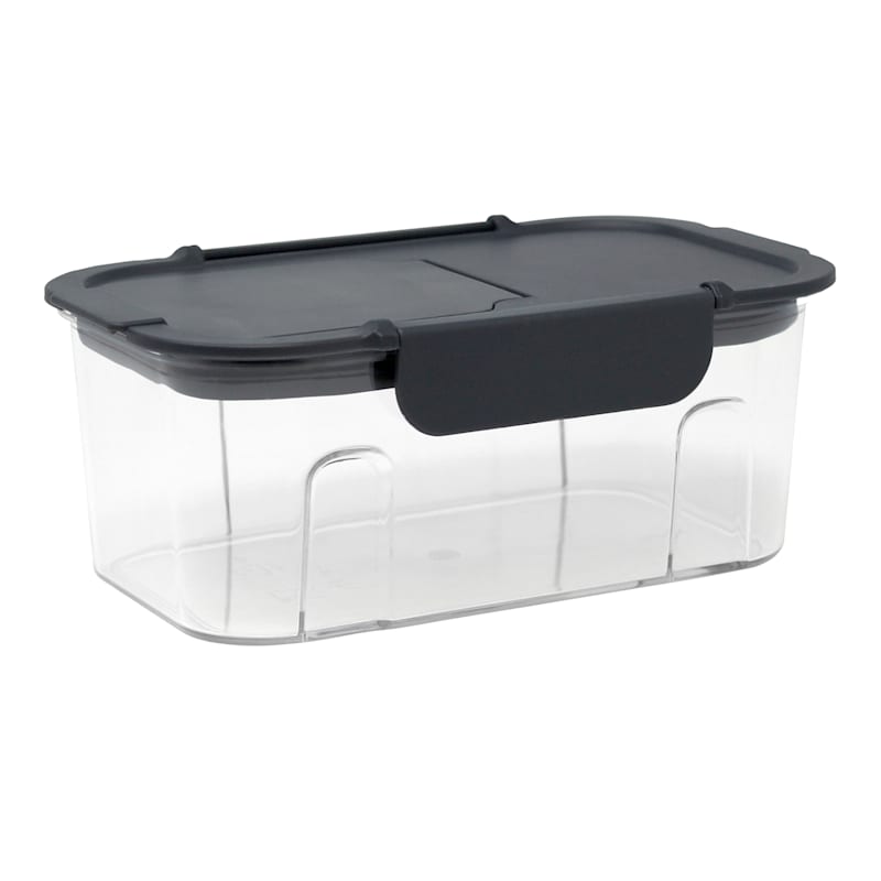 Charcoal Airtight Food Container with Flip-Top Lid, 23oz