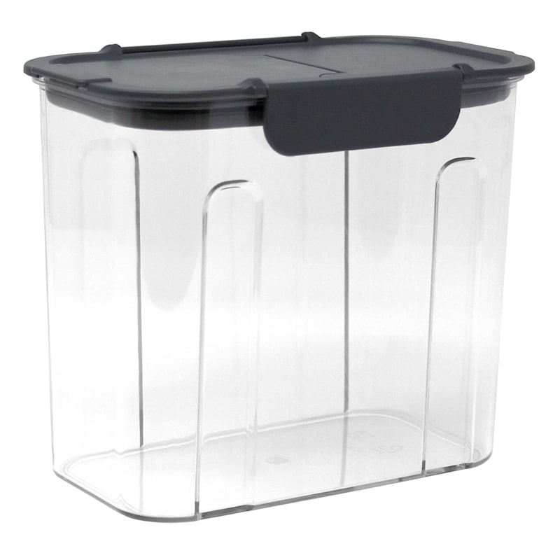 Gourmet Home - Charcoal Airtight Fliptop Container, 57 oz.