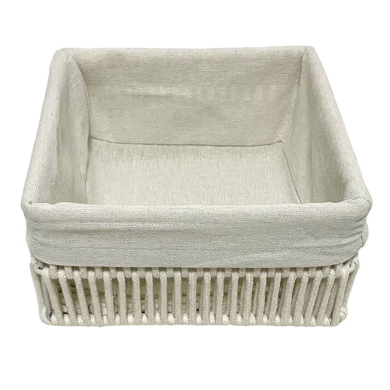 Square Poly Rope Storage Basket, Medium