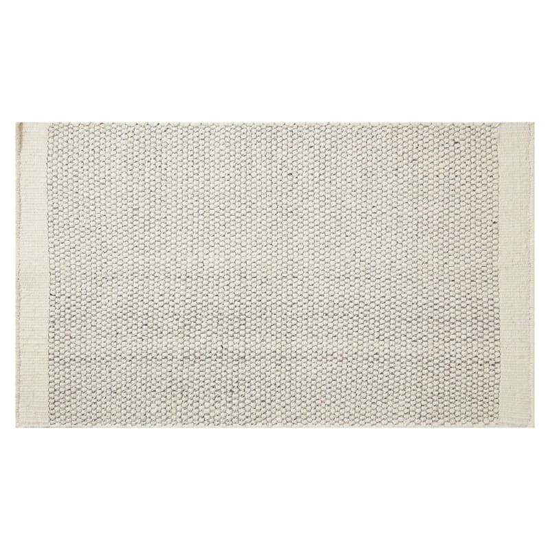 Beckett Ivory Cotton Accent Rug, 27x45