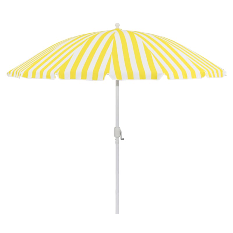 Tracey Boyd Yellow Striped Round Patio Umbrella, 9'