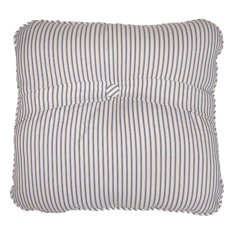Navy Ticking Striped Outdoor Back Cushion
