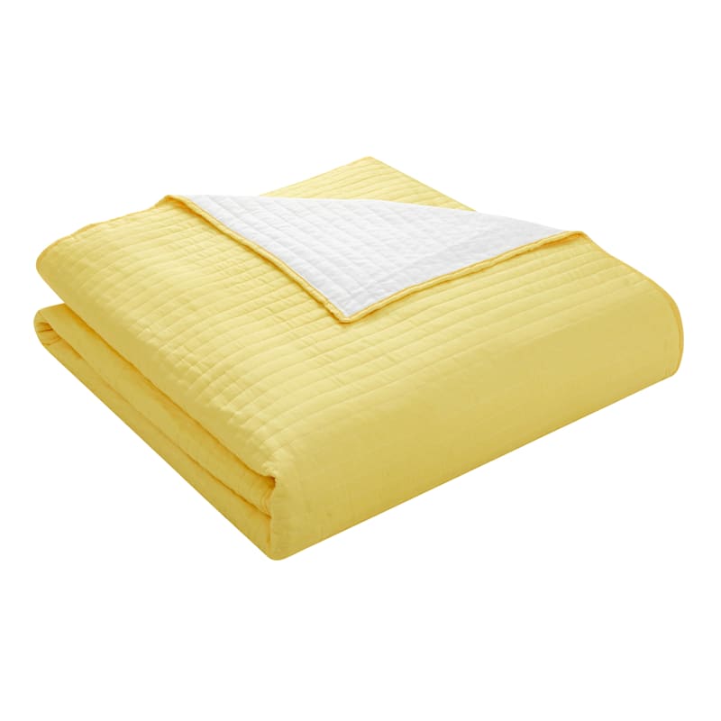 Reversible Yellow Quilt, Twin