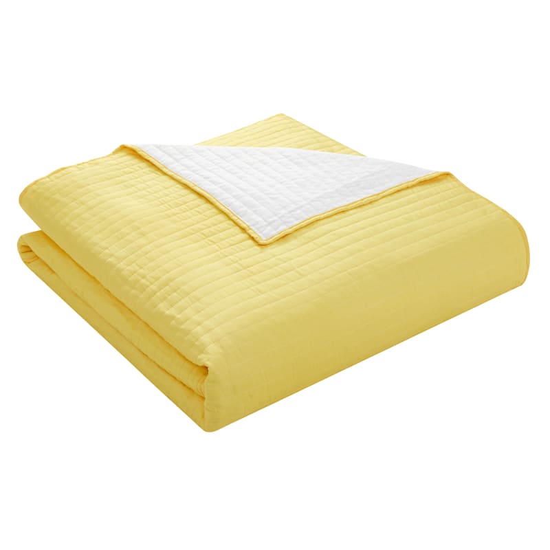 Reversible Yellow Quilt, Full/Queen