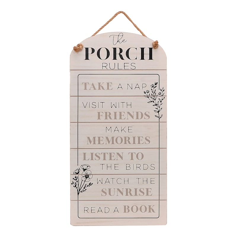 15X30 Porch Rules Sign At Home