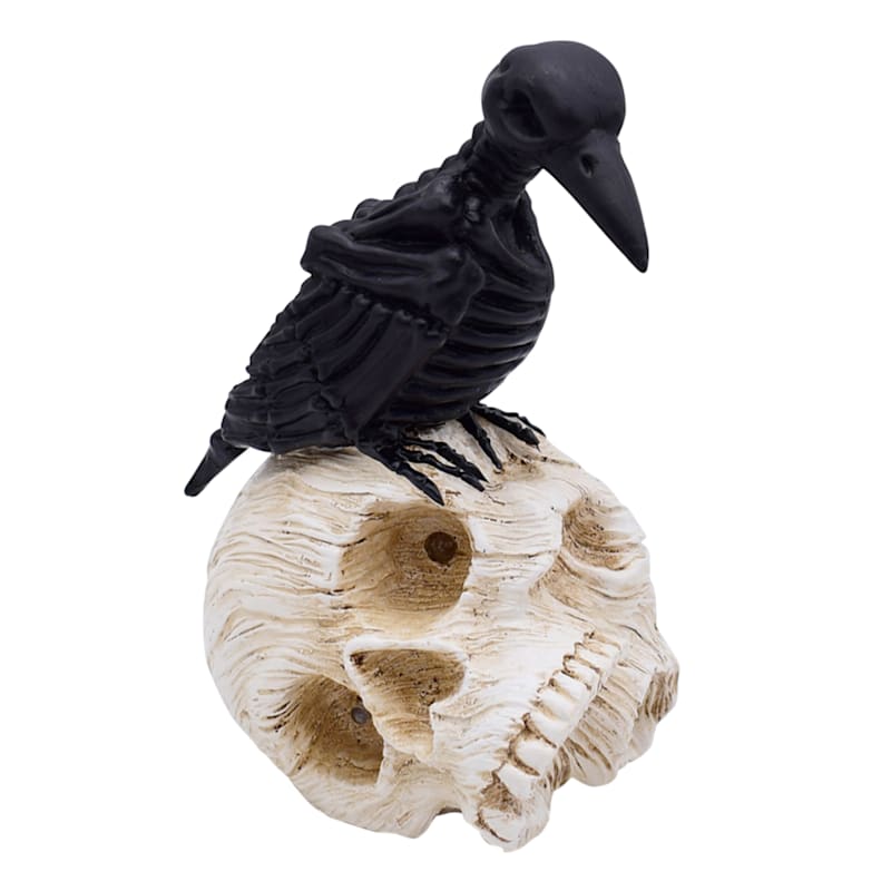 LED Crow & Skull Halloween Decor, 7" | At Home