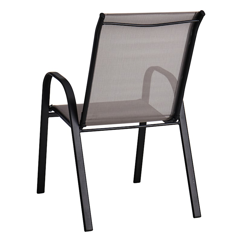 Stackable Gray Sling Patio Chair