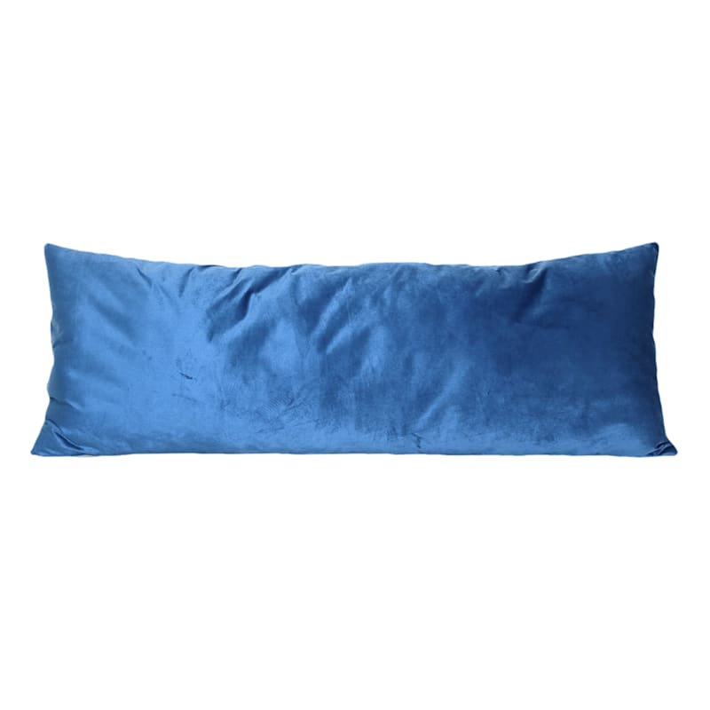 Navy Plush Throw Pillow, 18x48