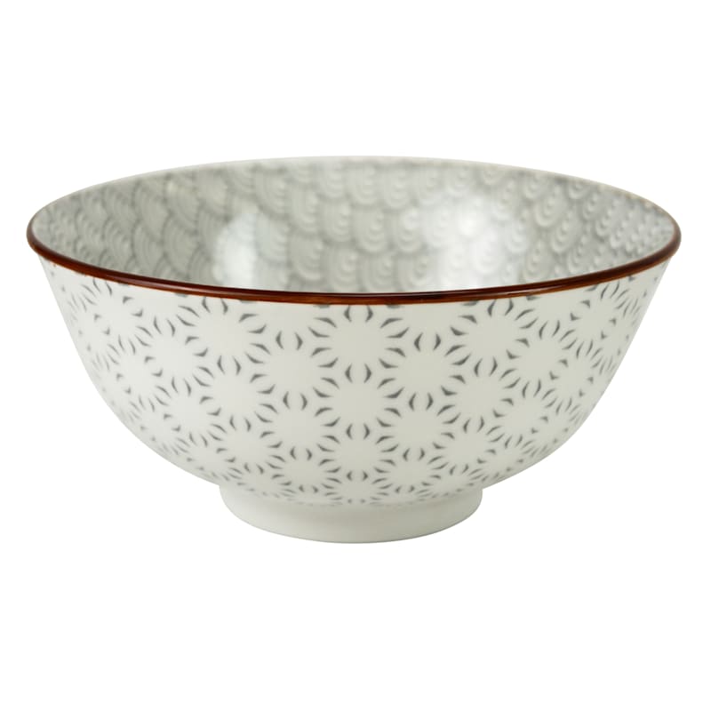 Grey Arches Porcelain Bowl, 6"