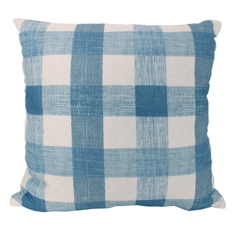 Blue Gingham Pillow vlr.eng.br