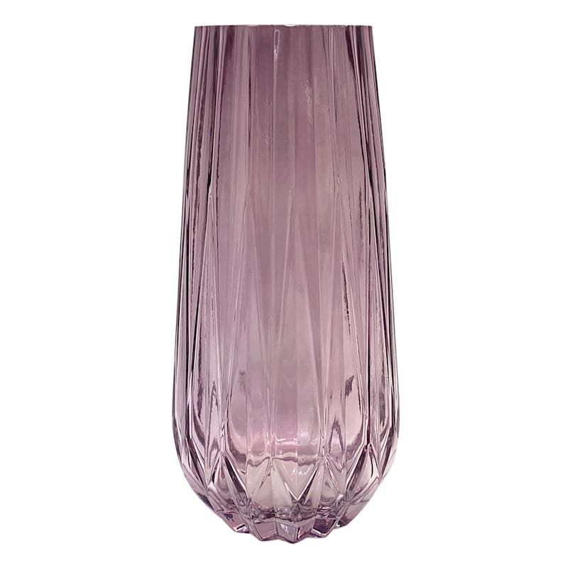 Laila Ali Purple Glass Vase, 12"