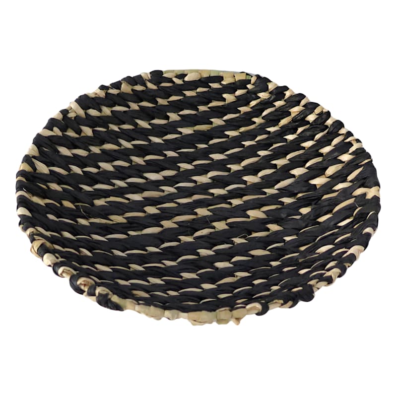 Handwoven Rattan Decorative Wall Basket, 13"