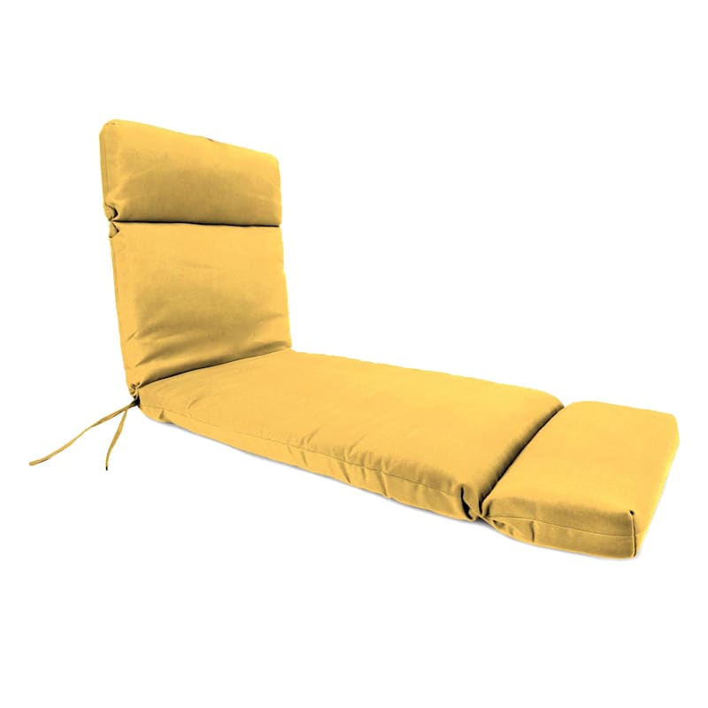 Butter Yellow Canvas Universal Outdoor Chaise Lounge Cushion