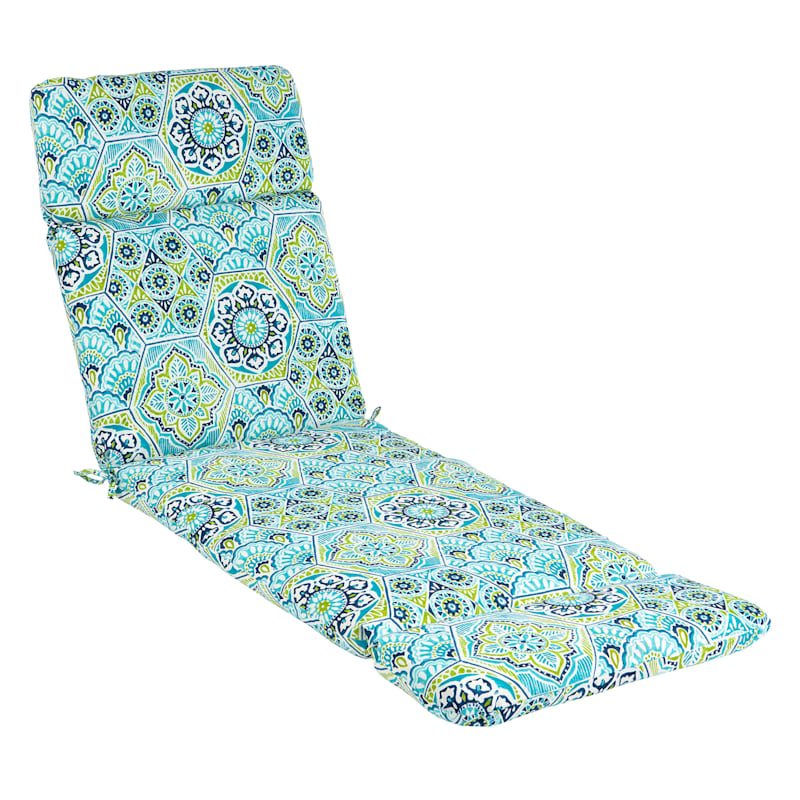 Calista Teal Universal Outdoor Chaise Lounge Cushion