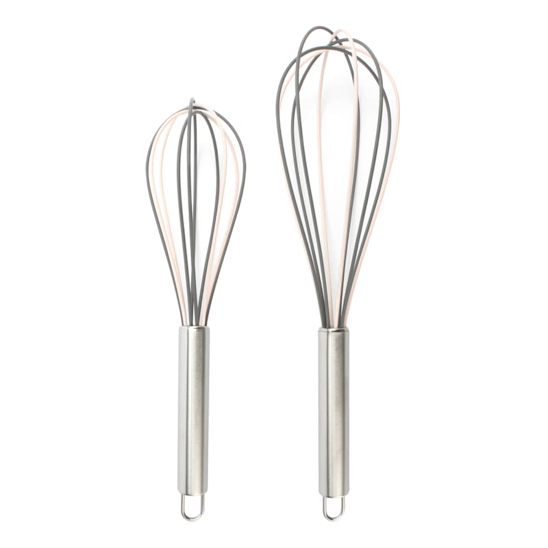 10-Inch And 12-Inch Whisk Set Grey Pink