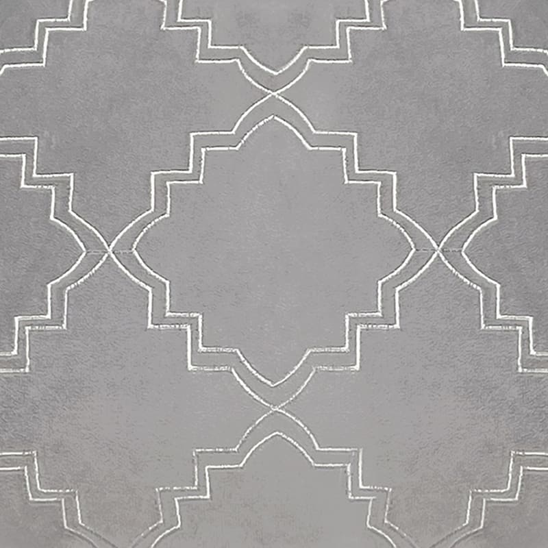 Grey Geo Velvet Oblong Throw Pillow, 13x20