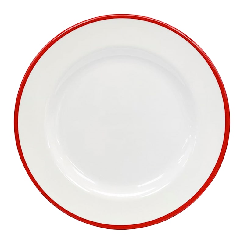 Red melamine dinner plates shop