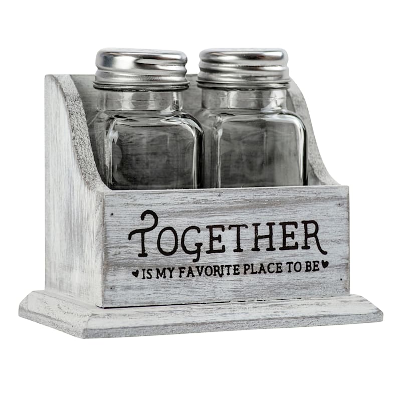 Salt N Pepper In Wood Box Together