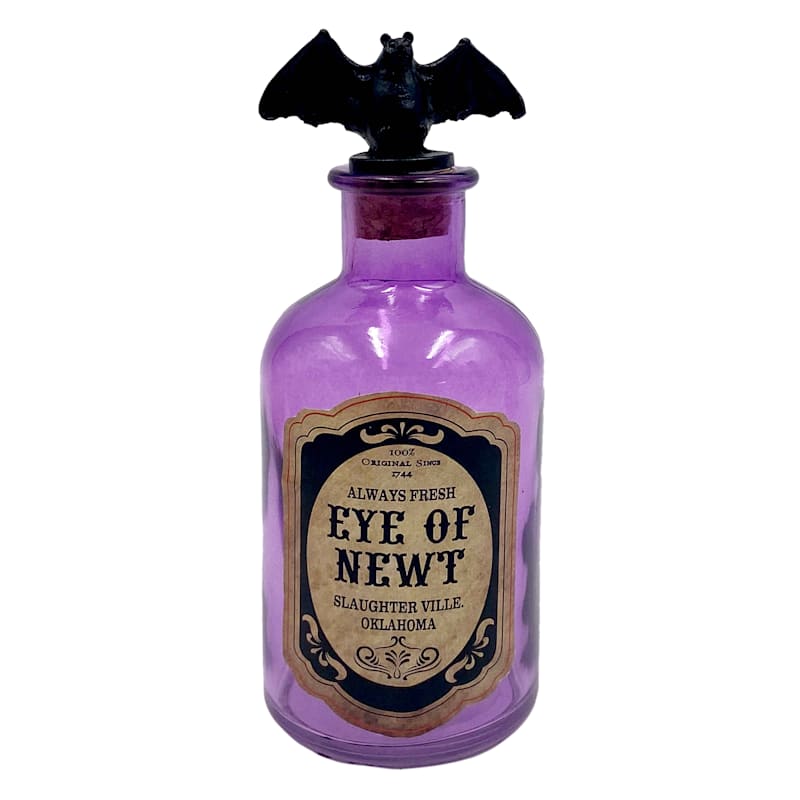Purple Eye of Newt Glass Bottle, 5" | At Home